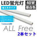 ALL FREE 直管LED蛍光灯 40W形 昼白色 省エネタイプ 2本セット G13-ZX12N ドウシシャ ルミナスLED 蛍光灯 LED 40W オールフリー 【代引不可】