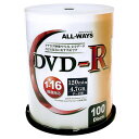 リーダーメディアテクノ DVD-R ALL-WAYS 4.7GB 16倍速対応 データ用 100枚 ALDR47-16X100PW
