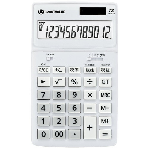 【取寄品】スマートバリュー 小型電卓 ホワイト5台 K072J-5...:onestep:10224342