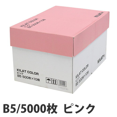 カラーコピー用紙 ピンク B5 5000枚 【送料無料！】