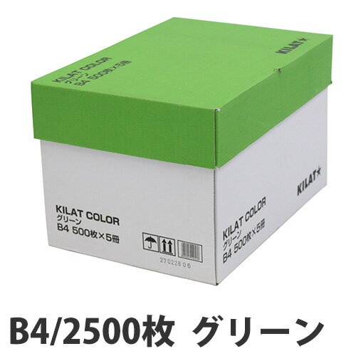 カラーコピー用紙 グリーン B4 2500枚...:onestep:10052561