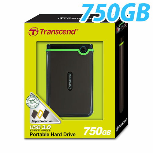 トランセンド 【USB3.0】ポータブルハードディスク 750GB TS750GSJ25M3【送料無料！】