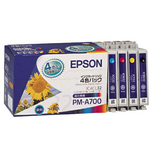 IC4CL32 4色パック 純正品 EPSON インクカートリッジ 【送料無料！】