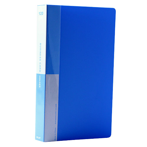  名刺ホルダー 120枚収納 ブルー 1冊キラットオリジナル 【合計￥1900以上送料無料！】