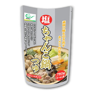 【賞味期限：18.11.02】桃宝食品 塩ちゃんこ鍋つゆ 750g（3〜4人前）