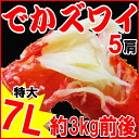 送料無料 お歳暮 ギフト ズワイガニ 送料無料 特大 7Lサイズ 3kg 5肩入(一肩約600g前後)アラスカ産(アメリカ産)ボイルズワイガニ バルダイ種 蟹 カニ 20P01oct16 10P01oct16 532P14Oct16 - おのみち発 北前船の贈り物