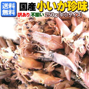 いか 小いか 国産【無添加】【広島県産】小いか珍味（煮干）中小サイズ250g瀬戸内海　燧（ひうち）灘産 メール便限定 送料無料