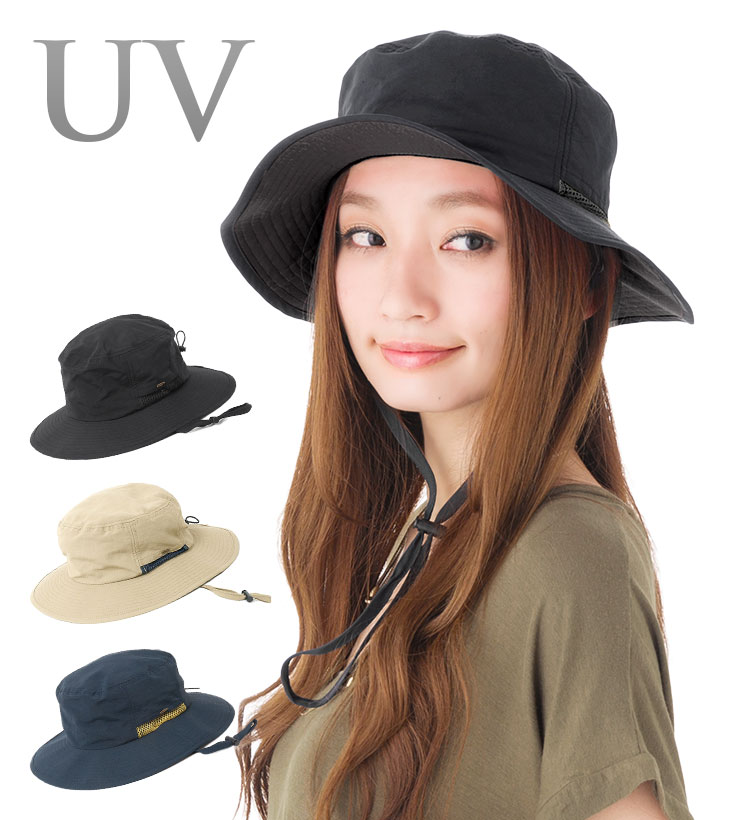 帽子 レディース メンズ 男女兼用 つば広 UV 紫外線対策 撥水加工付き サファリハット…...:onspotz:10075965