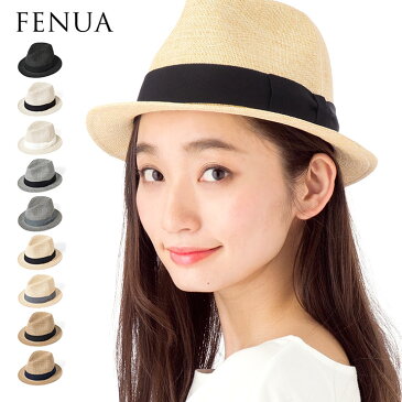 日本製 帽子 レディース 麦わら帽子 中折れ ハット FENUAフェヌア PESHI