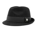 [ 帽子 ] クリスティーズ クラウン フェドラハット ブラック CHRISTYS' CROWN BASIX FELT FEDORA RIBBON HAT BLACK [ フェルトハット ハット 中折れ 大きいサイズ メンズ レディース ゴルフ ] 送料無料 【R】