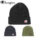 チャンピオン ニット帽 カフ CHAMPION ブラック ネ...
