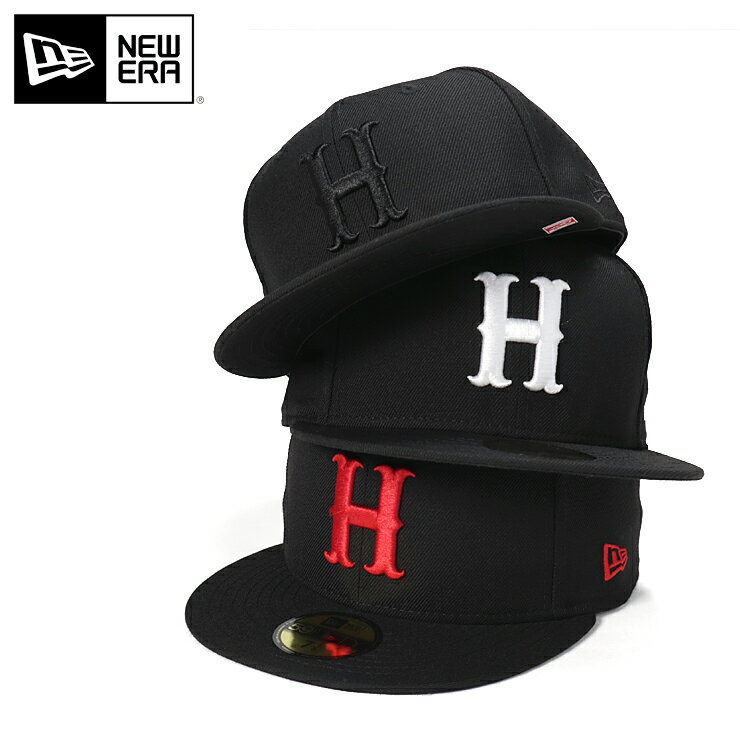 オンスポッツ別注 ニューエラ キャップ 59FIFTY 広島東洋カープ H LOGO NPB 日本プロ野球 帽子 ベースボールキャップ 黒 赤 野球 newera new era||ブランド 広島カープ カープ ニューエラキャップ フラットキャップ