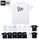 ニューエラ Tシャツ FLAG LOGO NEW ERA new era ブラック ホワイト new era ブランド おしゃれ ストリート newera 速乾性 コットン ポリエステル 大きめ 大きいサイズ 半袖 黒 白 【MB】