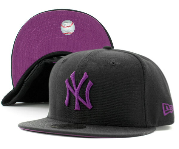 ニューエラ ニューヨークヤンキース ブラック / パープル NEWERA NEW YORK YANKEES BLACK [ 帽子 メンズ キャップ ヘッドギア new era cap ニューエラキャップ newera キャップ NY 大きいサイズ ] 送料無料 【R】