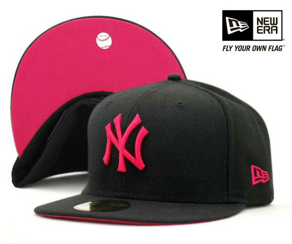 ニューエラ ニューヨークヤンキース ブラック / ピンク NEWERA NEW YORK YANKEES BLACK [[ 帽子 キャップ ヘッドギア new era cap ニューエラキャップ neweraキャップ neweracap NY 大きいサイズ メンズ レディース ] 送料無料 【R】