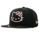 ハローキティ×ニューエラ コラボキャップ ブラック/ピンク【あす楽対応_関東】★NEWERA×HELLO KITTY BASIC LOGO KITTY BLACK/PINK [ NEW ERA CAP ]