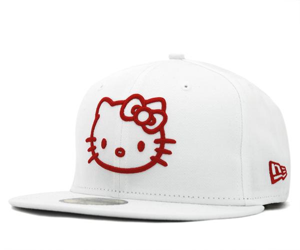 ハローキティ×ニューエラ コラボキャップ ホワイト/レッド【あす楽対応_関東】★NEWERA×HELLO KITTY BASIC LOGO KITTY WHITE/RADIANT RED [ NEW ERA CAP ]