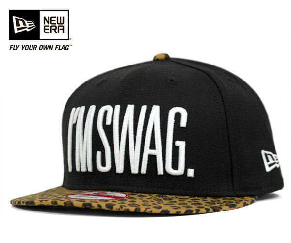 オンスポッツ別注 ニューエラ キャップ スナップバック アイムスワッグ ブラック 帽子 ONSPOTZ ORIGINAL NEWERA 9FIFTY I'M SWAG BLACK [ キャップ new era cap 大きい サイズ メンズ レディース ][BK] #CP:S #LC