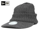 NEW ERA(ニューエラ)ゴルフ ニット帽 バイザー インナーフリース チャコール | GOLF VISOR KNIT CAP INNER FLEECE CHARCOAL | 帽子 メンズ ニットキャップ ビーニー