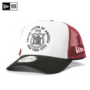 NEW ERA(ニューエラ) 9FORTY メッシュキャップ Dフレーム トラッカー カレッジ ホワイト ブラック レッド 帽子 メンズ レディース