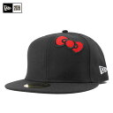 ニューエラ キャップ ハローキティ コラボ 59FIFTY ビッグリボン ブラック NEW ERA NEWERA 帽子 メンズ レディース