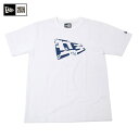 NEW ERA(ニューエラ) Tシャツ フラッグロゴ ホワイト ハイビスカス柄 メンズ レディース