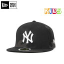 ニューエラ キッズ キャップ 59FIFTY ウッドランドカモブラック MLB ニューヨークヤンキース ブラック カモフラ 迷彩柄 NEW ERA KIDS 帽子 男の子 女の子