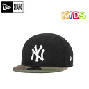 ニューエラ ベビー スナップバックキャップ 9FIFTY MLB ニューヨークヤンキース ブラック カモフラ 迷彩柄 NEW ERA MY 1ST