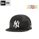 ニューエラ ベビー キャップ 59FIFTY MLB ニューヨークヤンキース ブラック カモフラ 迷彩柄 NEW ERA MY 1ST