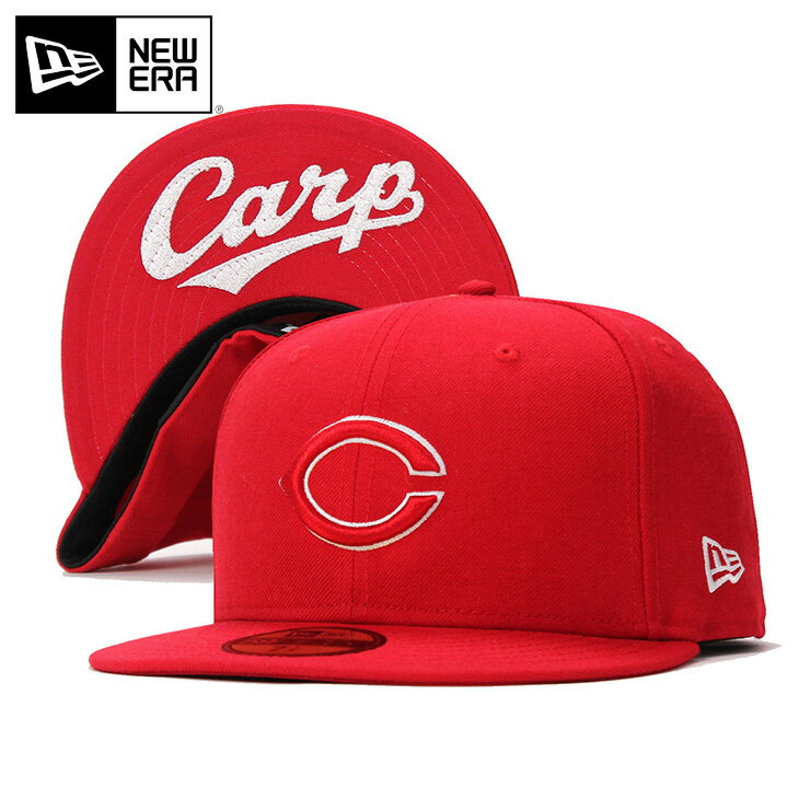 ニューエラ キャップ 59FIFTY アンダーバイザー スクリプト NPB 広島東洋カープ スカーレット NEW ERA ベースボールキャップ 帽子 赤 new era メンズキャップ レディース帽子 newera ぼうし メンズ帽子 日本プロ野球 野球帽 レディースキャップ
