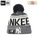ニューエラ キッズ ニット帽 ポンポン SPORT MLB ニューヨークヤンキース ネイビー NEW ERA YOUTH ニットキャップ ニューエラキャップ ブランド おしゃれ 秋冬 ストリート キッズニット帽 ぼうし 【YP】