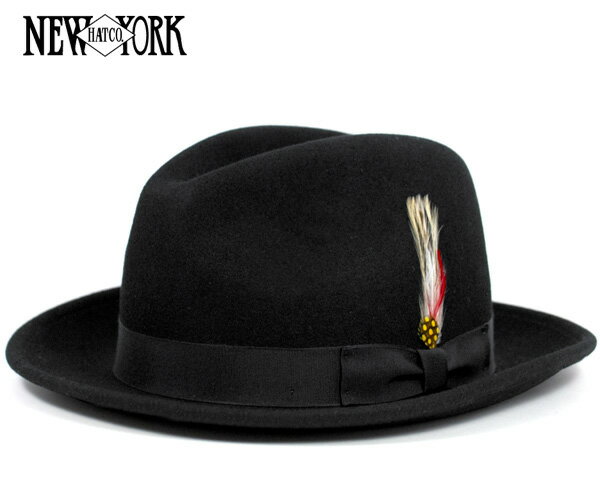 ニューヨークハット フェドラハットブラック NEW YORK HAT THE FEDORA BLACK [ LITE FELT FEDORA NEWYORKHA