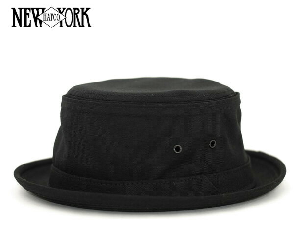 ニューヨークハット キャンバス スティンジー ブラック NEW YORK HAT CANVAS STINGY BLACK [ 帽子 ニューヨーク ハット ポークパイ NEWYORKHAT NEWYORK 大きいサイズ メンズ レディース ] 送料無料 【R】