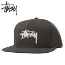 ステューシー スナップバックキャップ STOCK グレー STUSSY 帽子 メンズ レディース