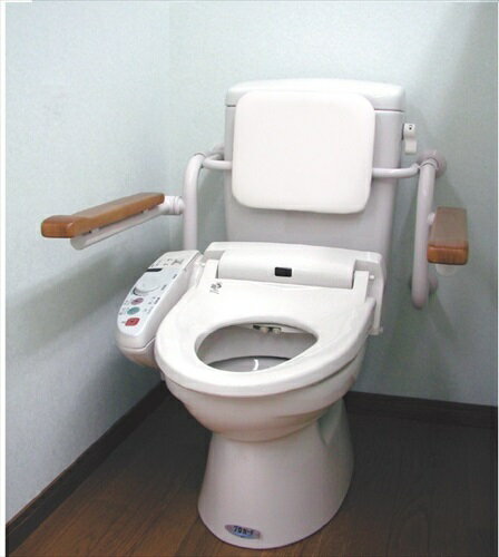 杉田エース トイレ用 背もたれ付手すり 壁付タイプ