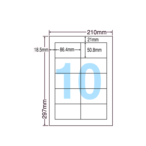 【日本郵便Webプリント対応】 LDW10MB ラベルシール A4/10面 100シート …...:ooki2:10006695