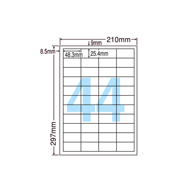 【送料無料】ラベルシール A4/44面 500シート LDW44CE...:ooki2:10000235