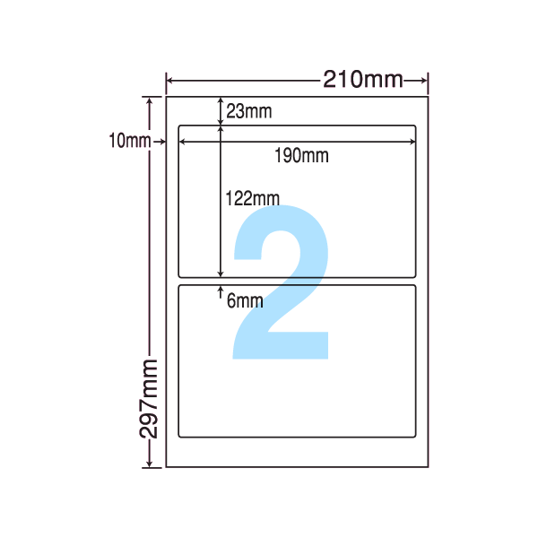 【全品送料無料】ラベル SCL-27 A4/2面印刷 400シート