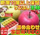 【送料無料】【青森県産】青森りんご 1箱で2つの味の詰合せ♪糖度13度以上保証 サンふじ 王林 家庭用10キロりんごの本場青森県から産地直送♪毎日のフルーツや自宅用にピッタリ♪訳あり ふじりんご【お歳暮】【RCP】楽天【楽ギフ_のし】