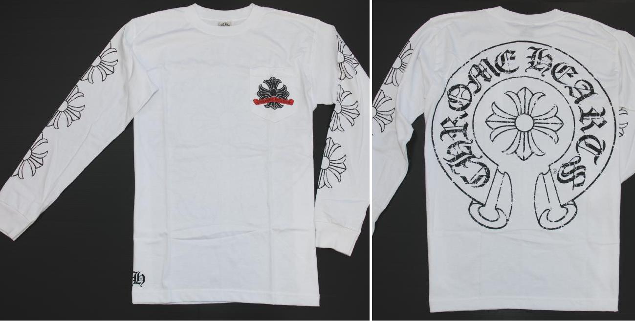 【楽天市場】クロムハーツ CHROME HEARTS XLサイズ メンズ長袖Tシャツ ロングTシャツ ホワイト 白【あす楽対応】【正規品