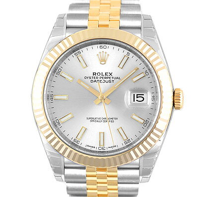 ロレックス ROLEX デイトジャスト41 126333 YG×SS 41mm シルバー 【本店_C3995】