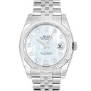 ロレックス ROLEX デイトジャスト WG×SS ホワイトシェル 36mm 116234NG 10ポイントダイヤ【本店_E0581】