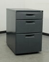 3段ワゴン 袖机 脇机 サイドワゴン キャスター付き 【中古オフィス家具】【中古】