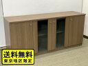 木製書庫 保管庫 キャビネット 収納庫 本棚 書棚 ガラス【中古オフィス家具】【中古】