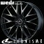 WEDS LEONIS MX アルミホイール 18×7.0J 5/100 +47 パールブラックミラーカット/チタントップ