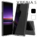 Xperia5 ケース 背面クリア 側面TPU バンパー カ...