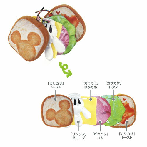 MICKEY in NURSERY（ミッキー イン ナーサリー）　おでかけパリパリサンドイッチ コンビ