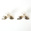 ★ 2way リーフ パール ピアス 2way Leaf Pearl Pierce 【Liala】【日本製】【あす楽】