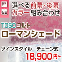 ローマンシェード プレーンシェード トーソー コルトシリーズ ウォッシャブル タイプ 激安 【TOSO選べる オーダースクリーン 】 窓用 羽 幅191-240cm 高201-250cm ツインスタイル ワンチェーン式