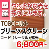 プリーツスクリーン 激安 遮光 【TOSO選べる オーダースクリーン 】 窓用 羽 幅24-50cm 高30-60cm 遮光タイプ トーソー コルトシリーズ（インテリア/楽天/通販/シェード/スクリーン/）